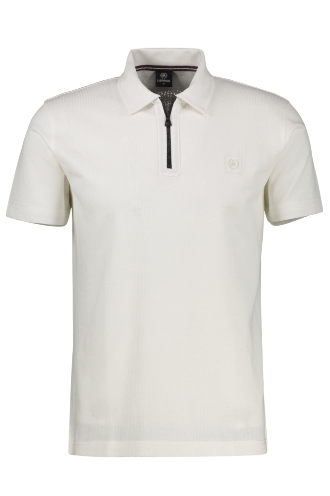POLOSHIRT MET RITS 2553247 103 BROKEN WHITE
